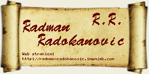 Radman Radokanović vizit kartica